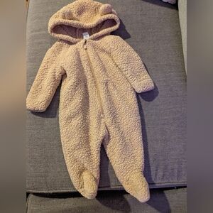 Old Navy Cozy Cream Sherpa Footed Onesie